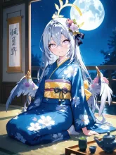 月明かりの和室