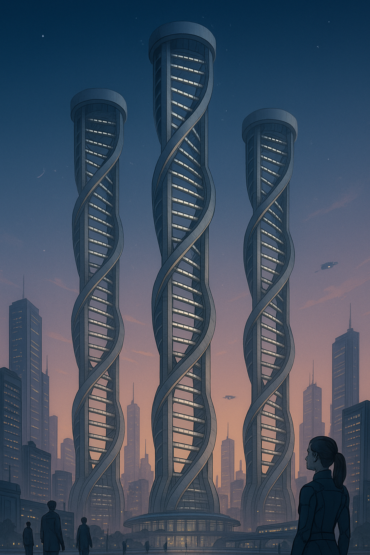 DNA型の未来都市マンション — SUPP484890さんのAIイラスト