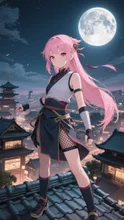 ピンク髪くノ一娘💕