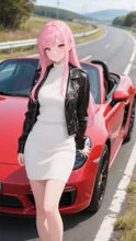 ピンク髪乙女💕1人で気晴らしドライブ❤️