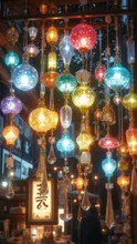夜に光る風鈴