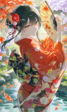 藤桜と紅葉のコラボ
