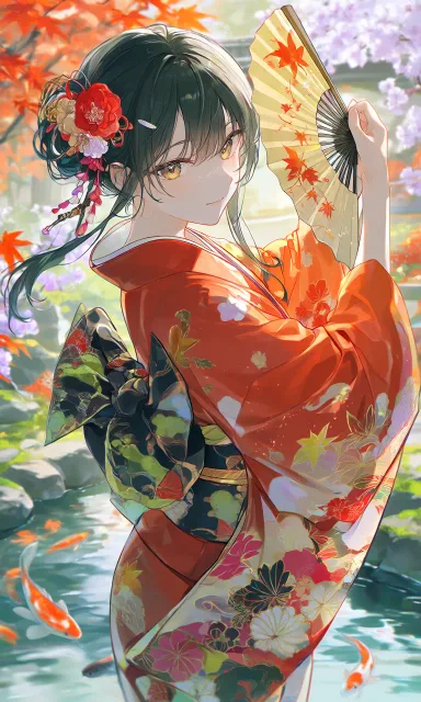 藤桜と紅葉のコラボ