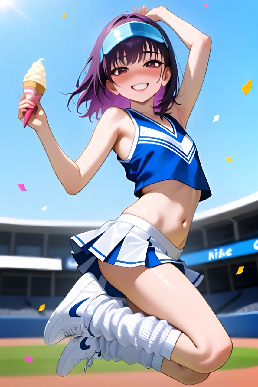 ソフトクリームとジャンピング・チアガール！…紫