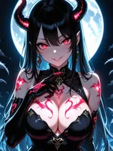 美女赤刺青サキュバス — 衛宮家の一族さんのAIイラスト