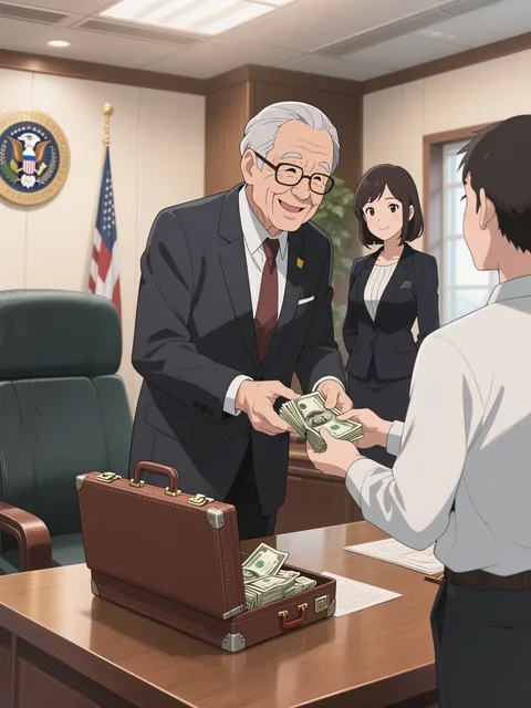 賄賂を受け取る国会議員