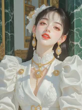 微笑むブルジョワ嬢 — やすこさんのAIイラスト