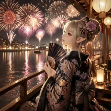 屋形船の芸者美人·夏の宵の屋形船 の受賞作品