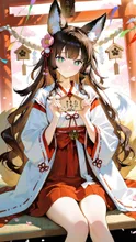 はじめてのお願いは、きみのそばで。 — 巫女のAIイラスト｜SUPPART