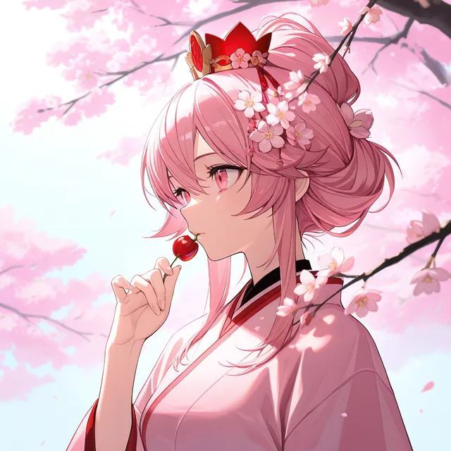 桜の木の下で……😳