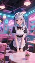 メイドカフェ、研修中