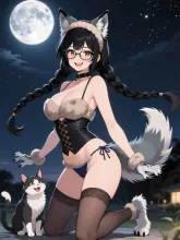 「穂蔵 灯子(ほのぐら とうこ)」の狼娘 — 狼娘・狼耳のAIイラスト|SUPPART