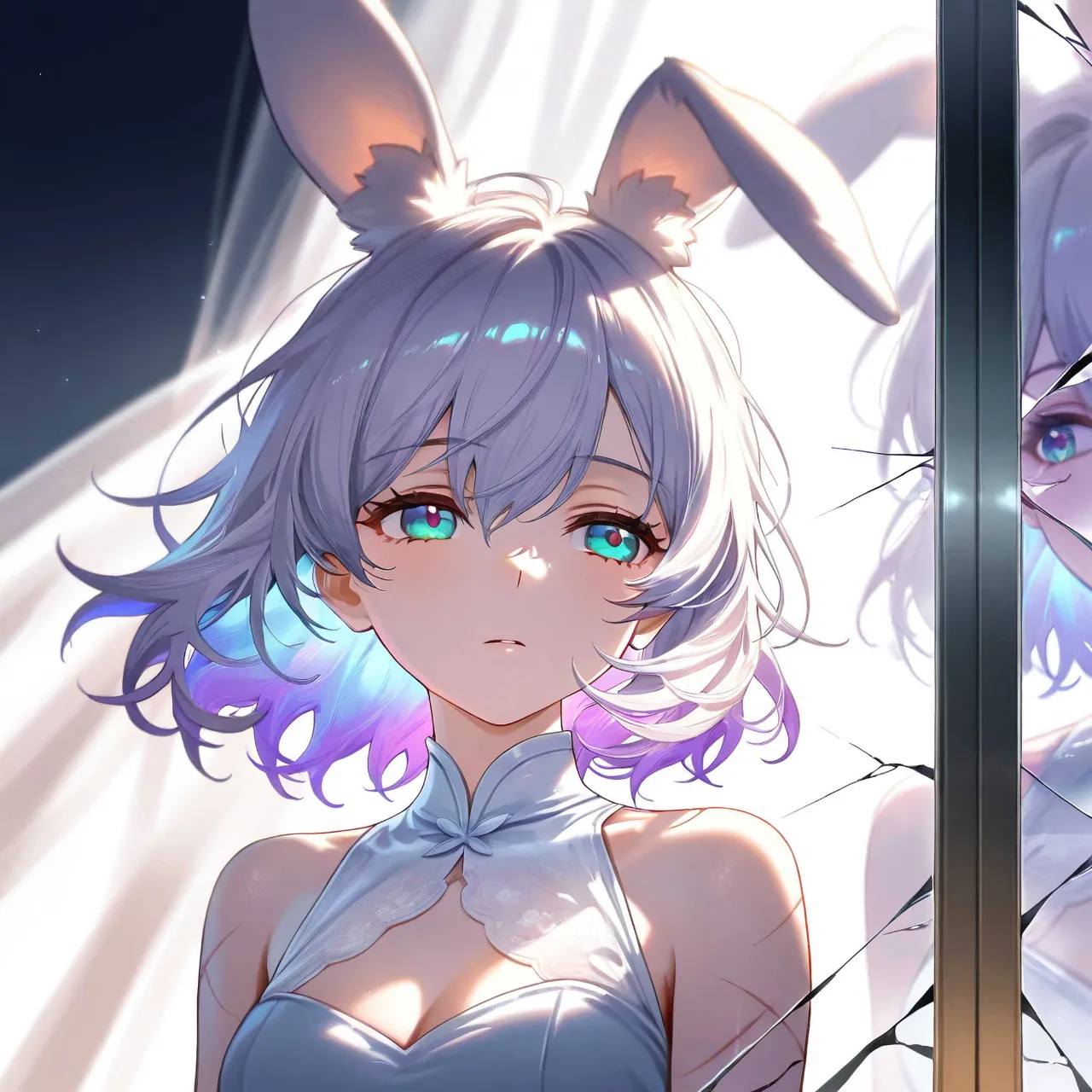 ひび割れた朝に、それでも — Rabbit_FootさんのAIイラスト