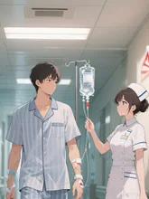 点滴中の患者