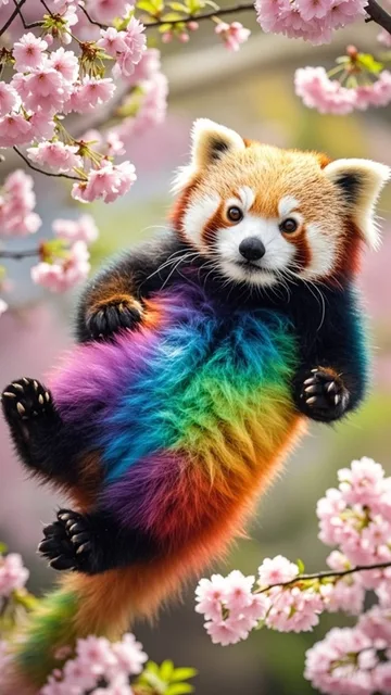 虹色レッサーパンダ