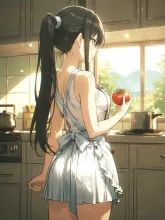 料理準備の美少女3