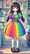 虹色ドレス