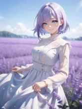 ラベンダーと女