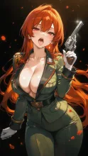 凛々しいミリタリーガール·凛と構える、戦場の華 の投稿作品