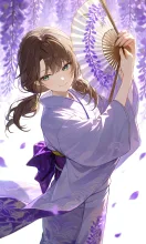 藤桜色の私、舞い散る藤桜