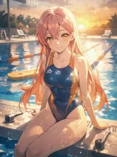 真夏の競泳水着·水しぶきと、まぶしい青春 の投稿作品