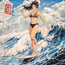 神奈川沖浪裏 — 冷木直さんのAIイラスト
