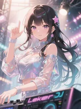 画像生成チャレンジ·DJガール☆挙手 の投稿作品