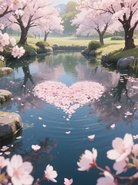 水面に浮かぶ春