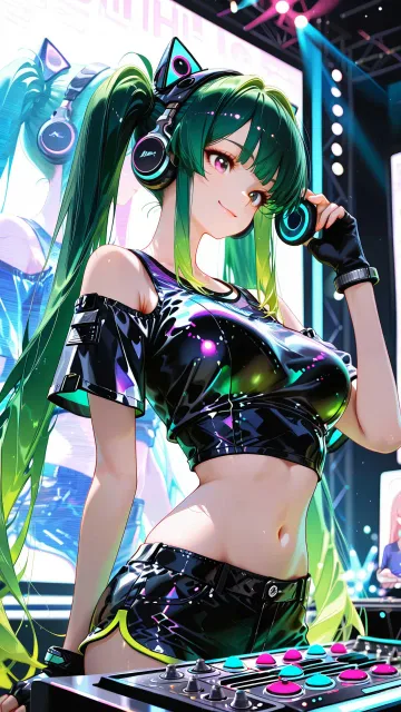 photorealistic anime style - ヘッドホン