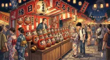 縁日のダルマ