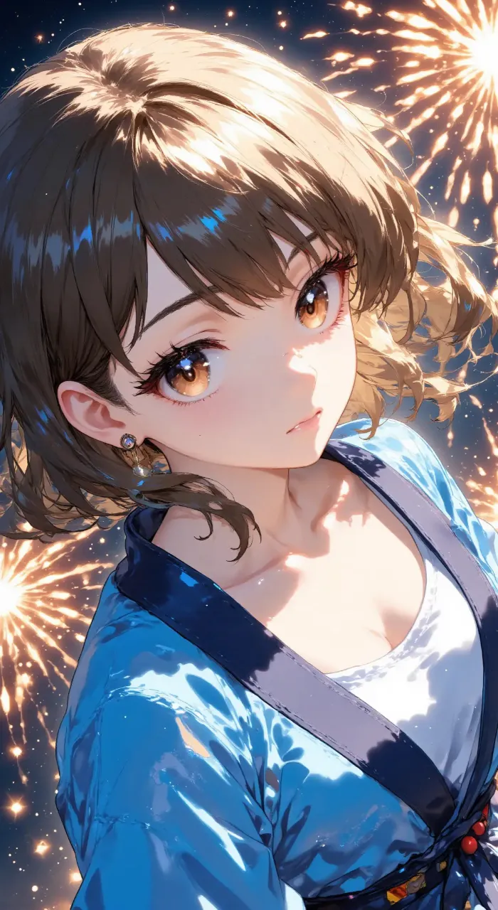 女性花火師 — ネコまるさんのAIイラスト