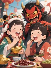 福は〜内！　鬼も〜内！