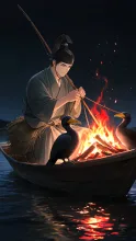 P　いやあんた、舟燃えてるから！