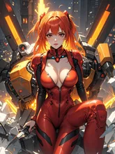 Flame Warrior and Damaged First Machine