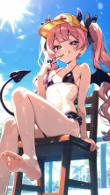 視姦する小悪魔 — ツインテールのAIイラスト｜SUPPART