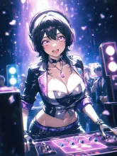 クラブの夜のDJ·ネオン輝くDJブース の投稿作品