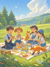 観音山でピクニック