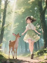 森で出会ったバンビ🦌