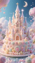 夢のお城のケーキ