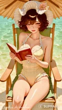 A silent summer pleasure in ehoes of waves