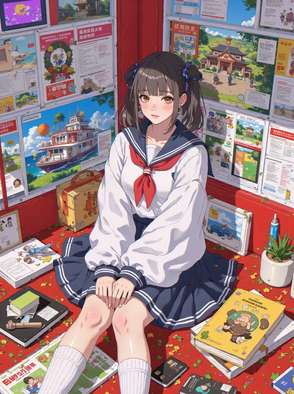 記憶の箱で貴女と出会う。 — きゅうり子さんのAIイラスト