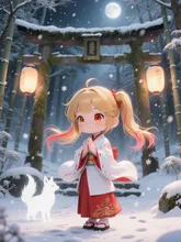 和風、雪❄️ — 巫女のAIイラスト｜SUPPART