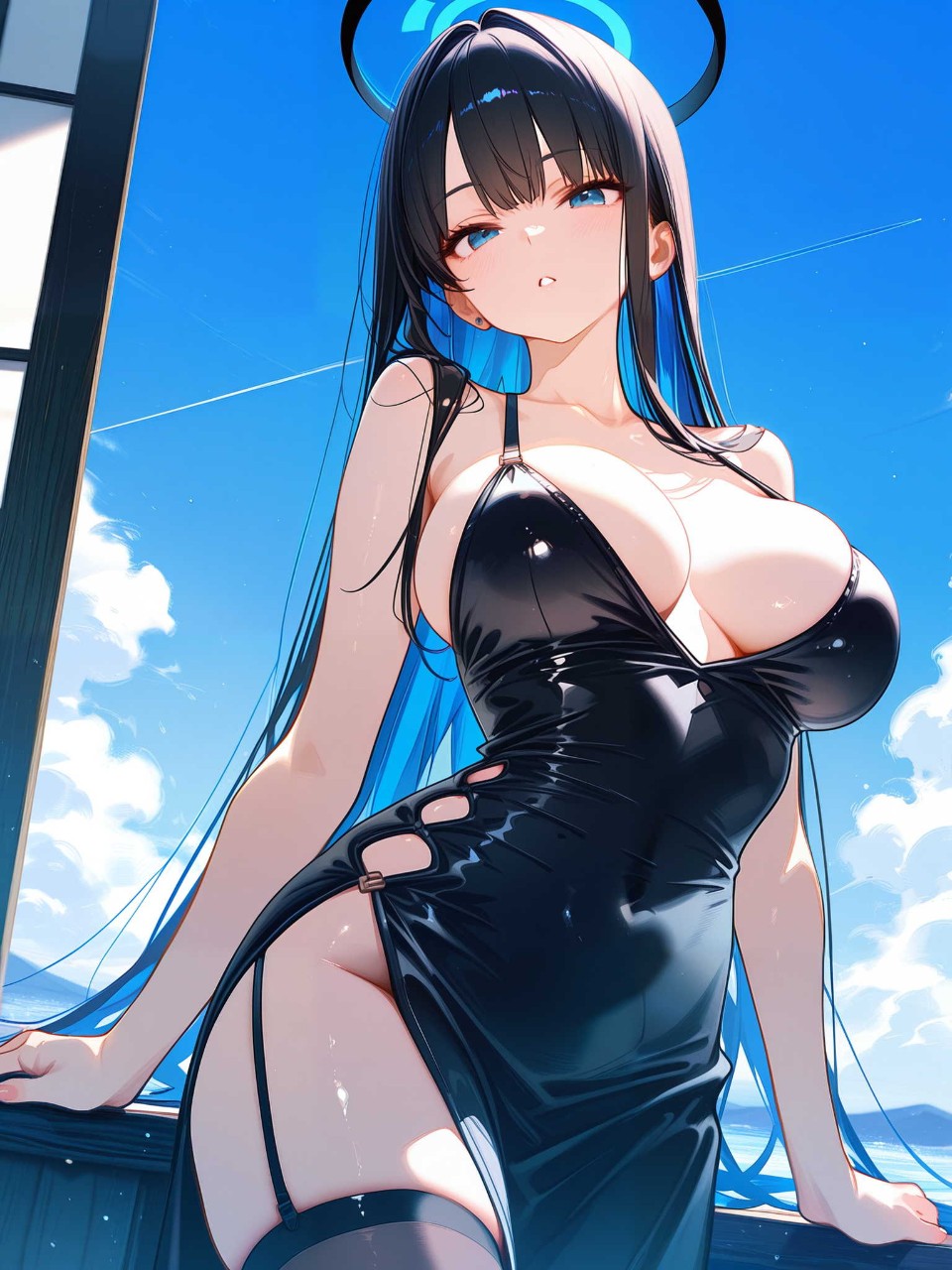 ねえ私と一緒に海に遊びに行かない貴方と誘う美少女 — 香風さんのAIイラスト