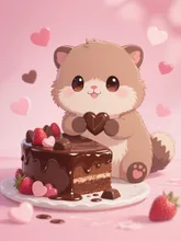 バレンタインチョコケーキ — バレンタインイラストのAIイラスト|SUPPART