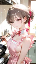 エプロン姿·素肌に結ぶ紐 の投稿作品