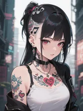 画像生成チャレンジ·刺青♡少女 の投稿作品