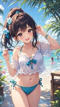 初めてビキニを着た女の子