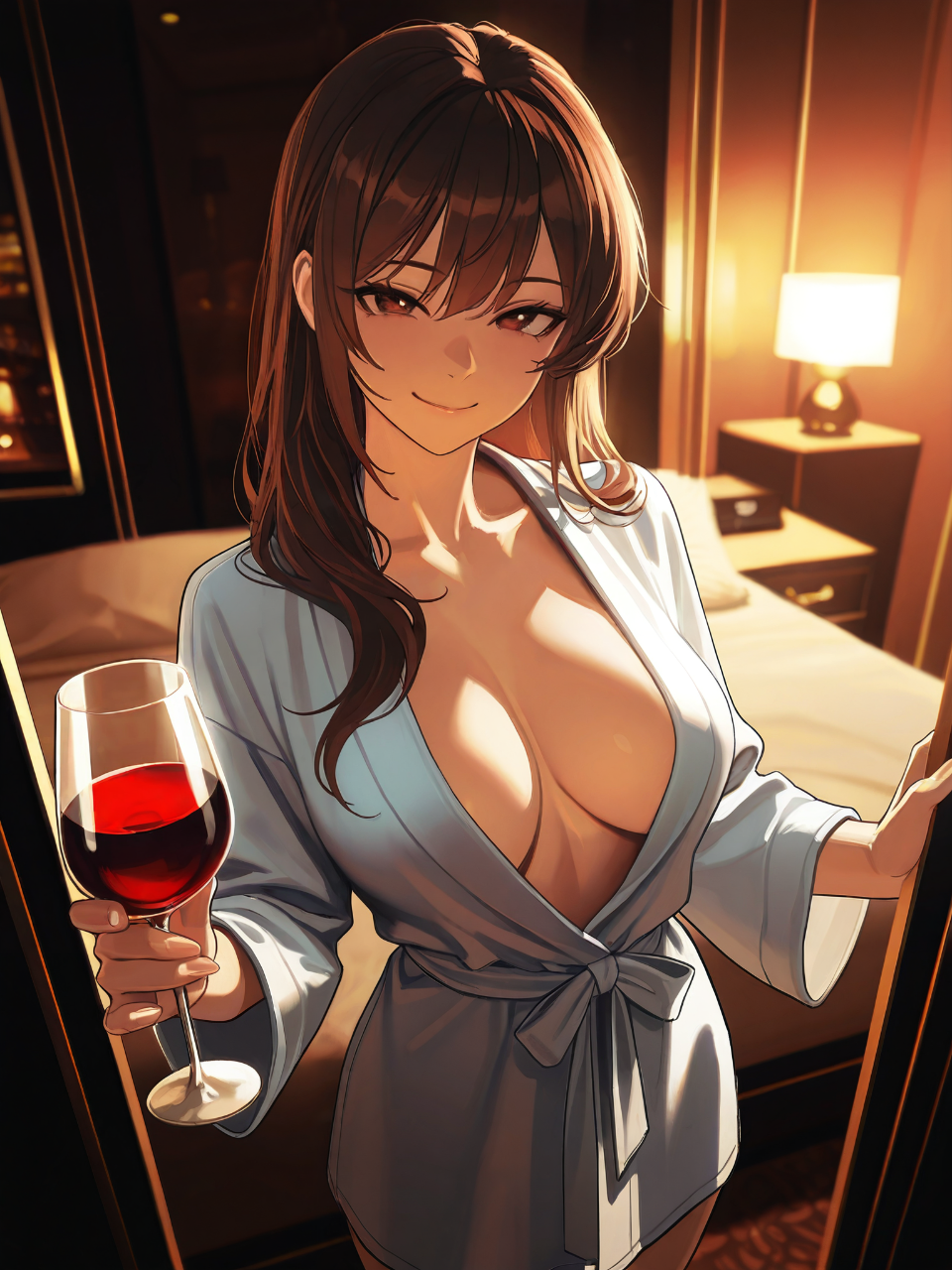 今宵くらいは貴方と乾杯🥂 — SUPP235261さんのAIイラスト