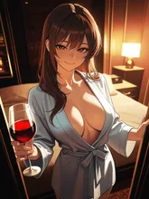 今宵くらいは貴方と乾杯🥂 — SUPP235261さんのAIイラスト