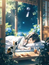 縁側の昼寝